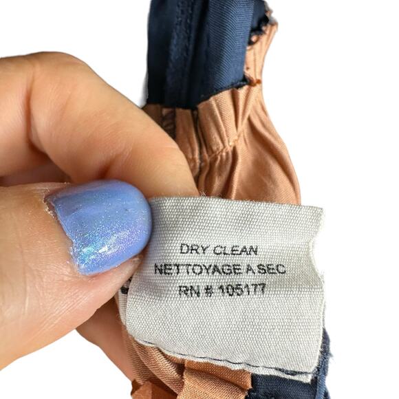 ULLA JOHNSON Alia Dress Navy Blue Mini Dress Women's Size 8 FLAWED Striped Glam - Picture 9 of 9